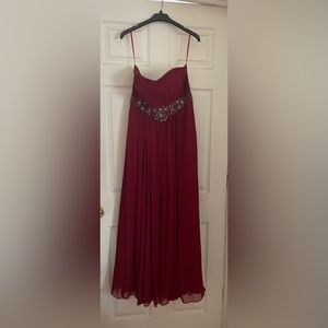 Red formal party dress